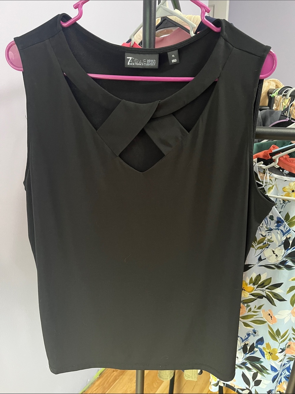 Black sleeveless top